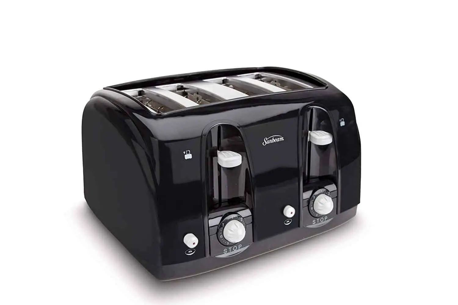 black 4 slice toaster