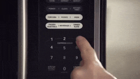Selecting the exact time of cooking in the microwave